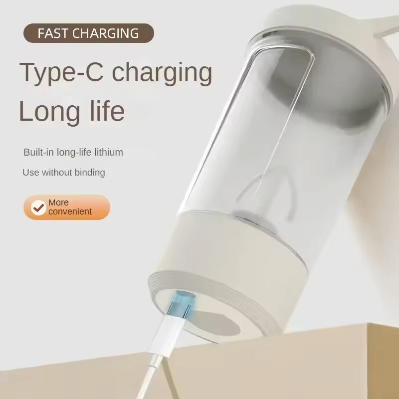 Shaker Eléctrico para batidos de proteínas y comida, agitador recargable por conexión USB